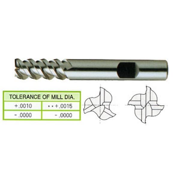 Yg-1 Tool 3 Flute Regular Length 60 Deg Helix 8% Cobalt 20321 - main